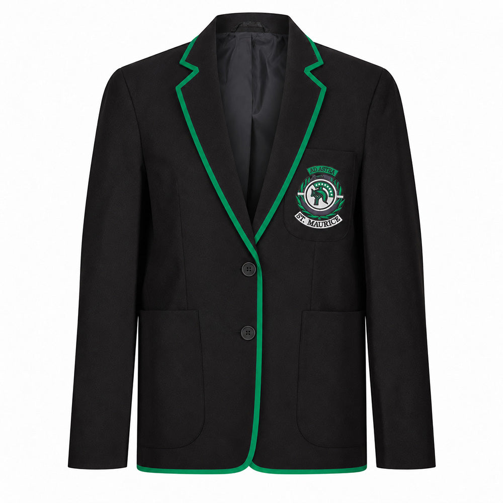St Maurices High Girls Poly Braided Blazer Black