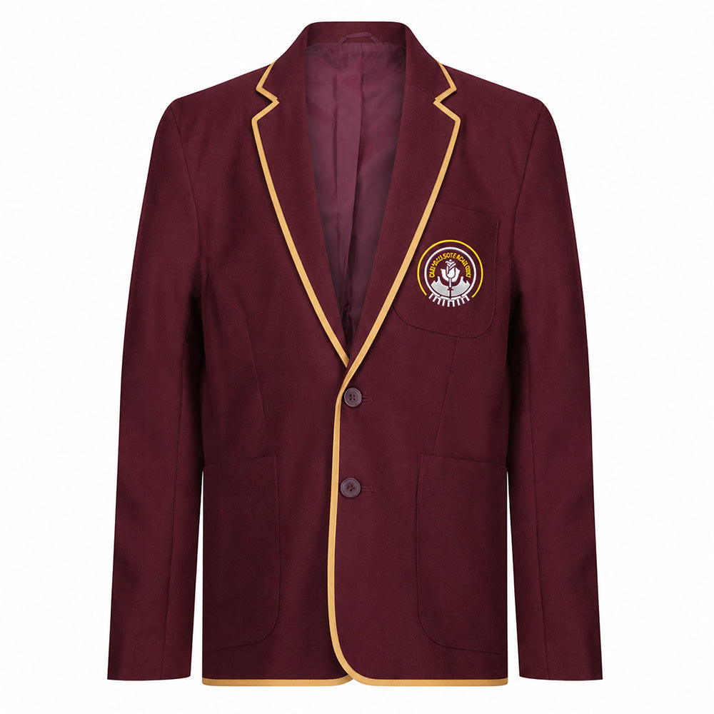 Taylor High Boys Poly Braided Blazer Maroon