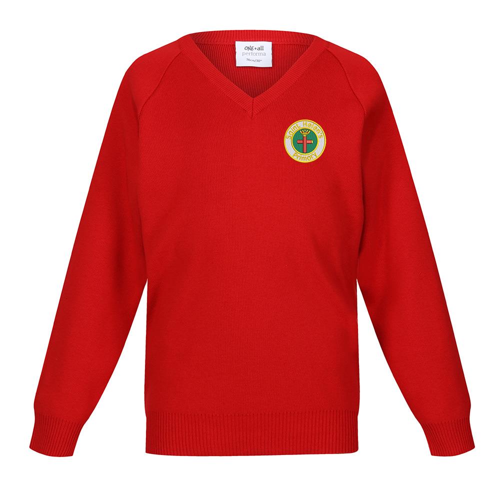 St Helens Primary Bishopbriggs 50/50 V-Neck Red