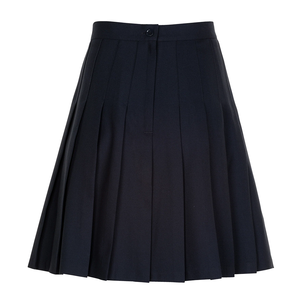 Senior Girls Stitch Down Knife Pleat Skirt New Navy