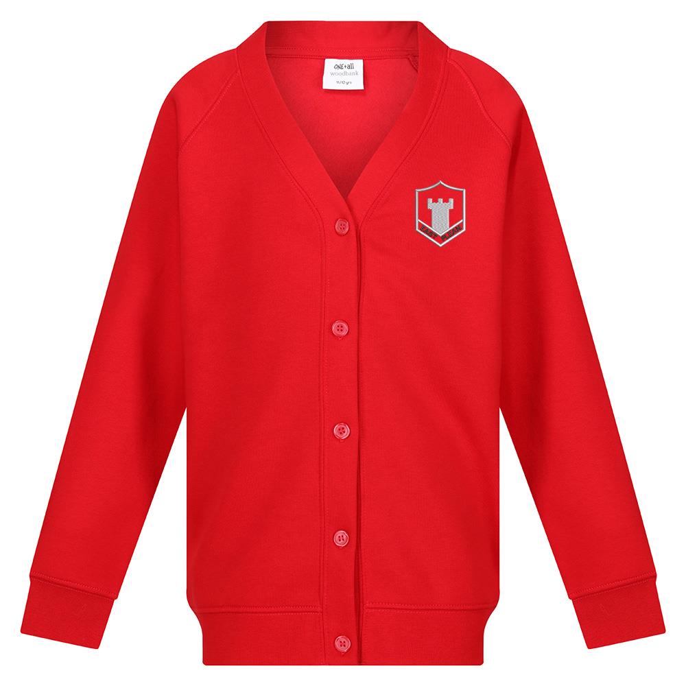 East Plean Primary Sweat Cardigan Red