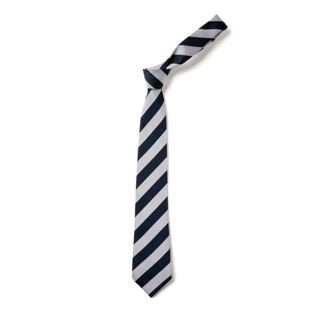 Wide Stripe Tie Navy/White