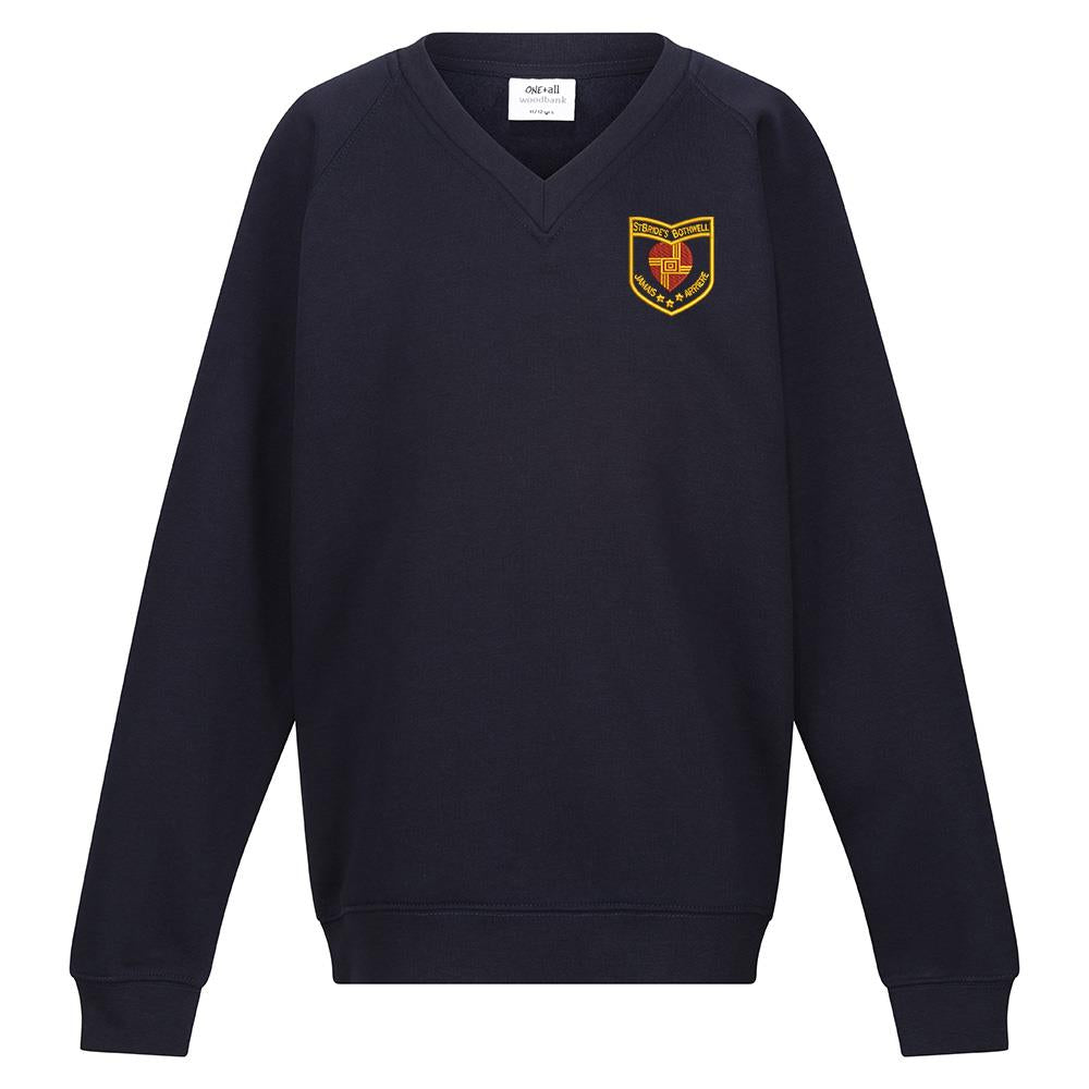 St Brides Primary Bothwell V-Neck Sweatshirt Navy