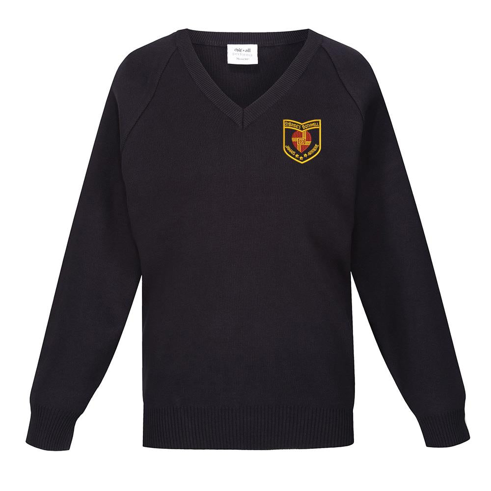 St Brides Primary Bothwell 50/50 V-Neck Navy