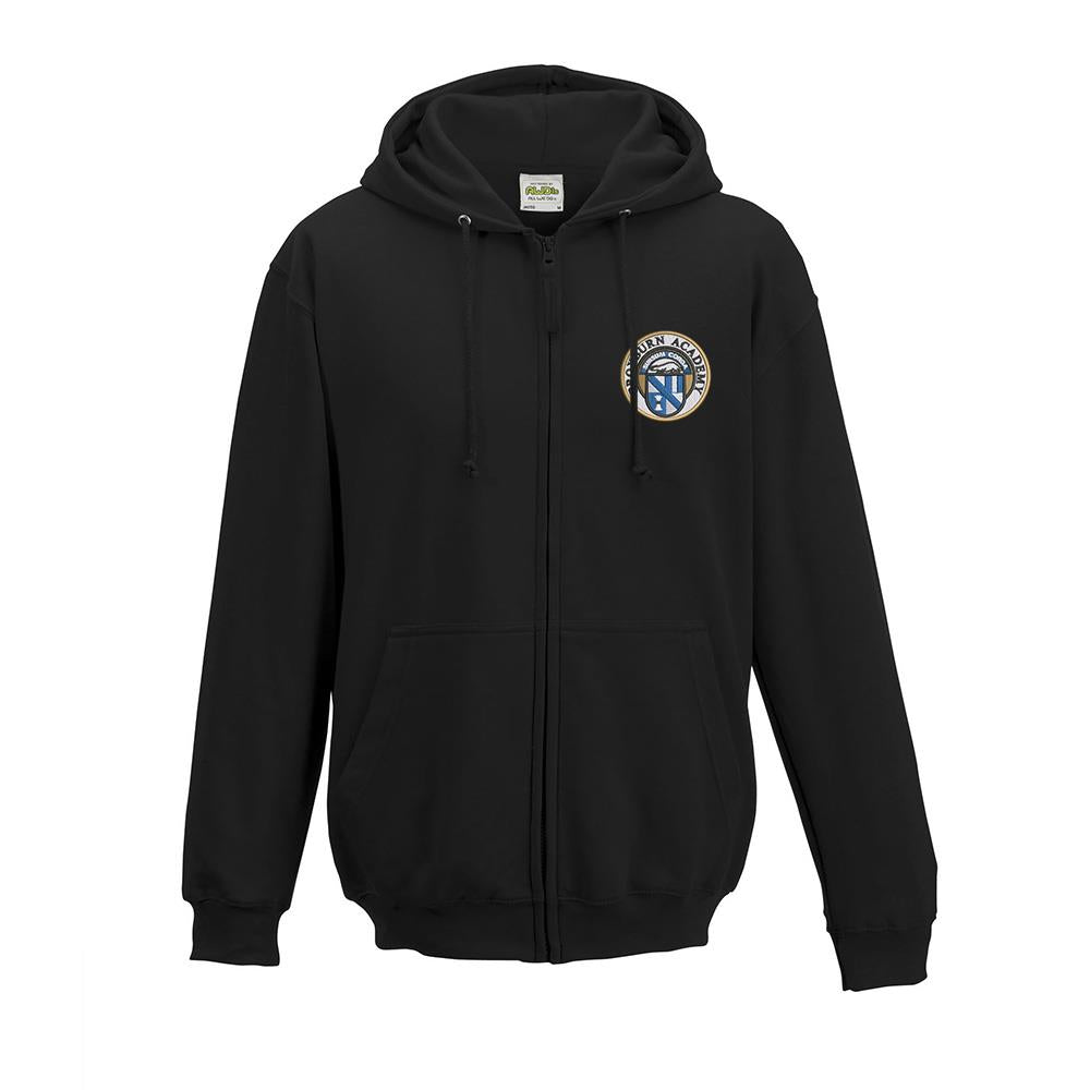 Broxburn Academy Zipped Hoodie Black