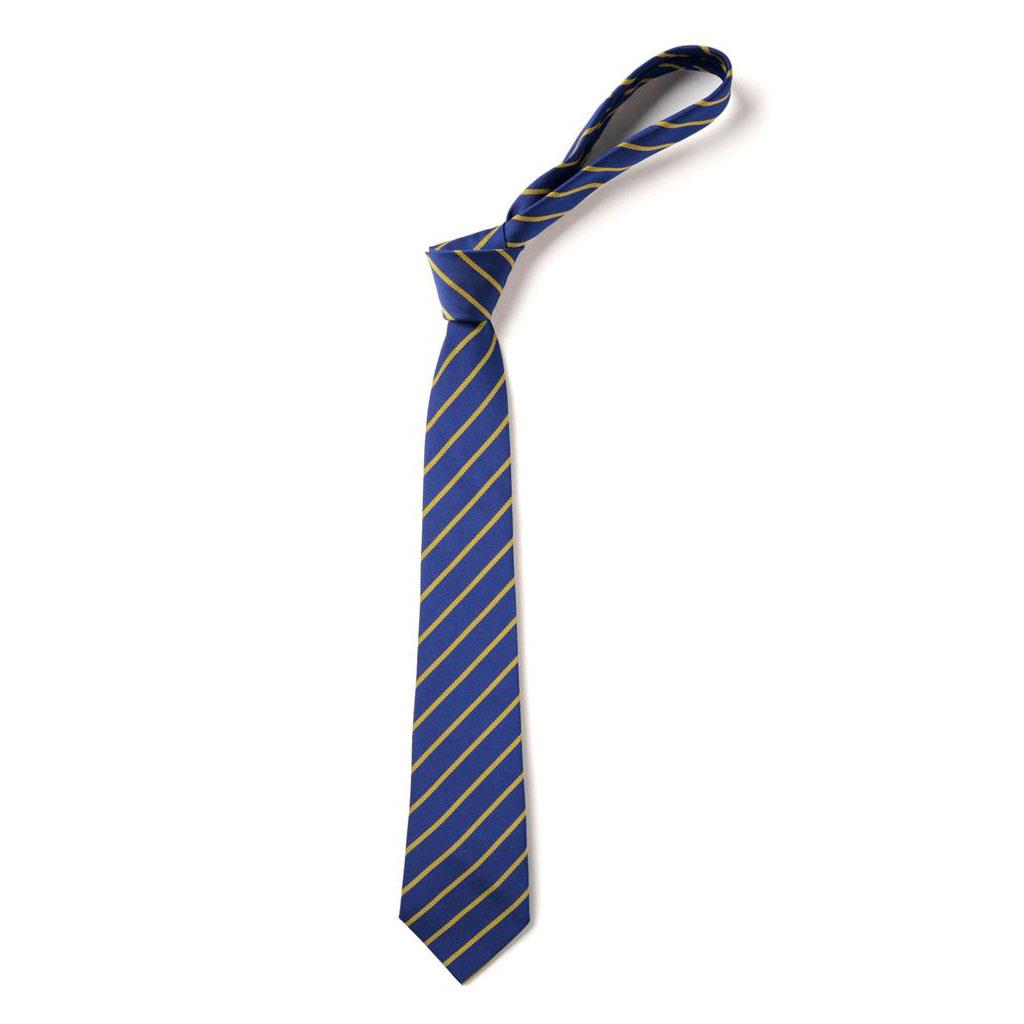 Narrow Stripe Tie Royal/Yellow