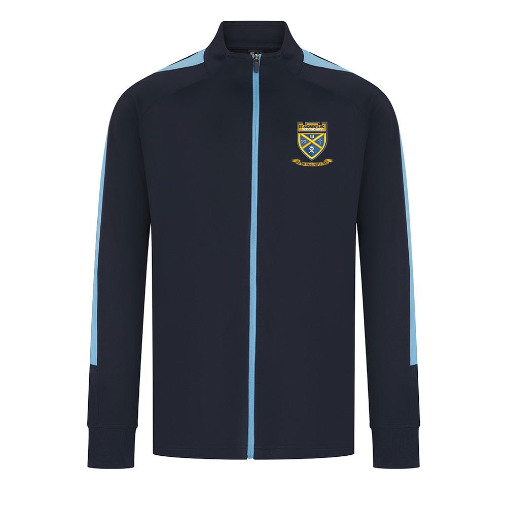 St Andrews RC Secondary Smartflex Top Navy/Sky