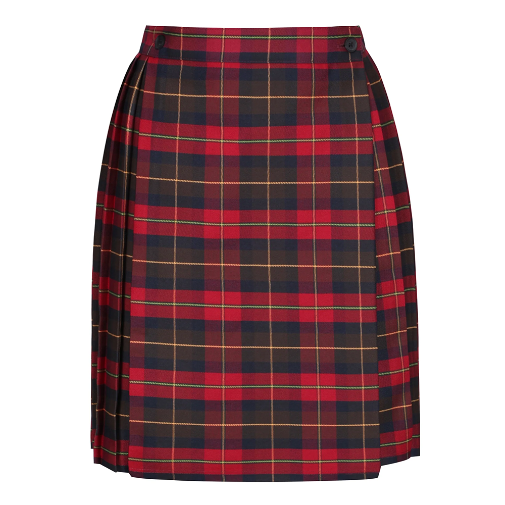 Junior Girls Kilt Maroon Tartan