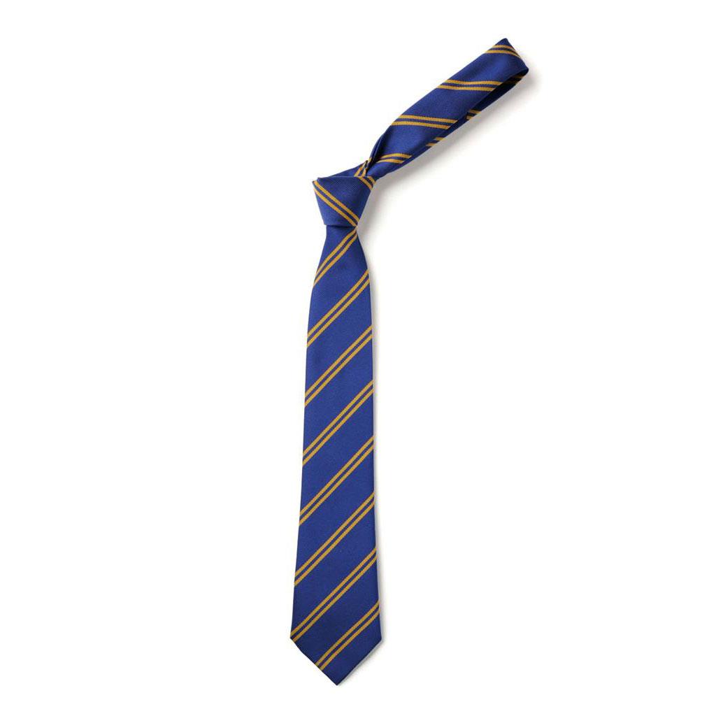 Twin Stripe Tie Royal/Gold