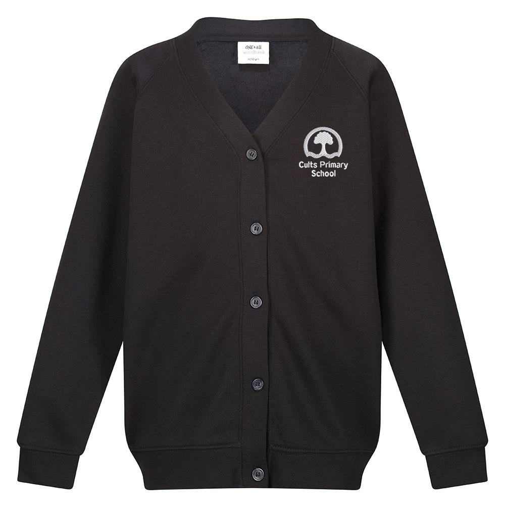Cults Primary Sweat Cardigan Black (Primary 7)