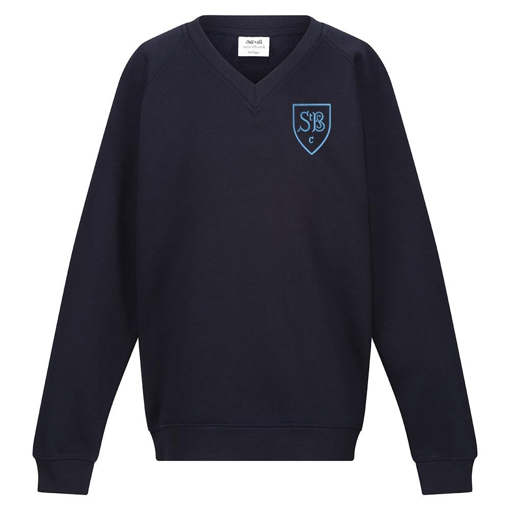 St Brides Primary Cambuslang V-Neck Sweatshirt Navy