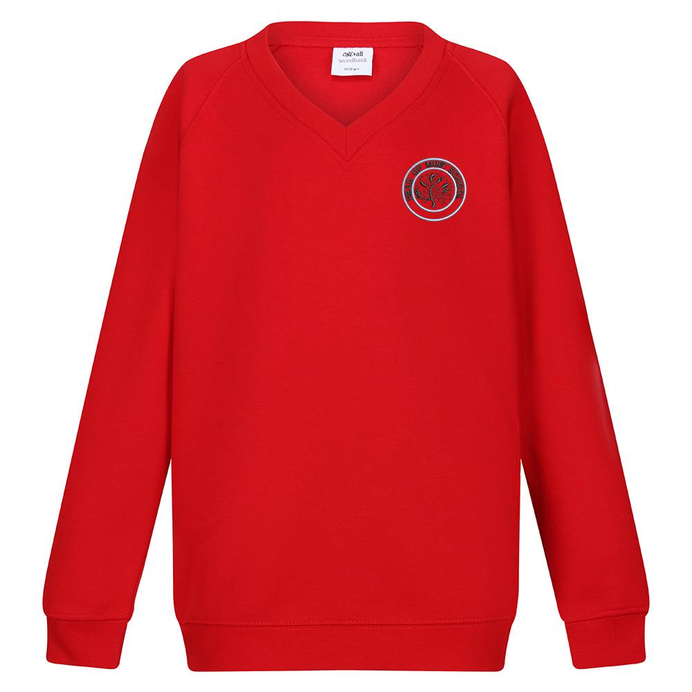 Head of Muir Primary V-Neck Sweatshirt Red