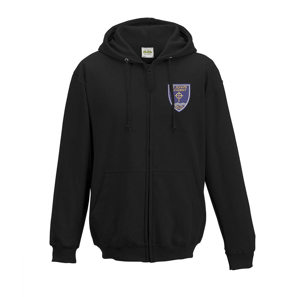 St Johns Academy Secondary Perth Zipped Hoodie Black