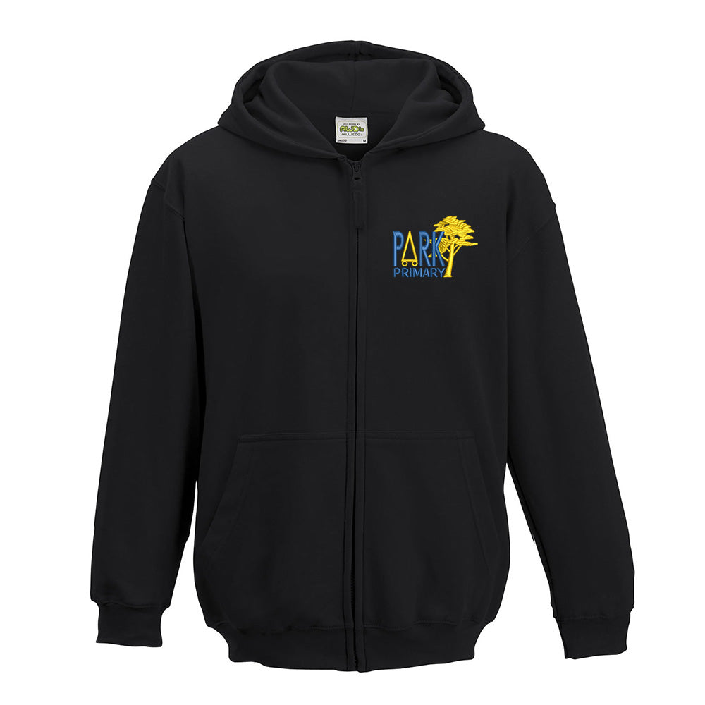 Park Primary Zipped Hoodie Black