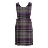 Junior Girls Pinafore Purple/Grey Tartan