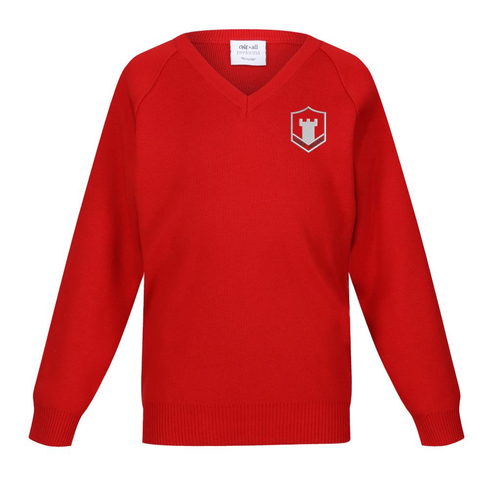 East Plean Primary 50/50 Cardigan Red