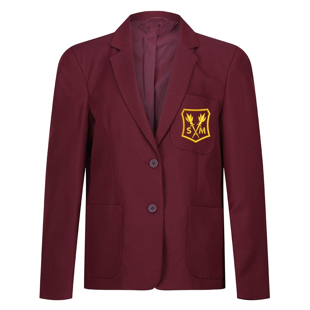 St Marthas Primary Girls Poly Blazer Maroon