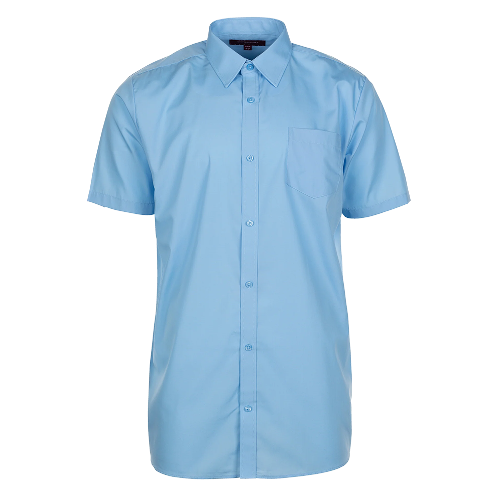 Boys Twin Pack S/S Non Iron Regular Fit Shirt Blue