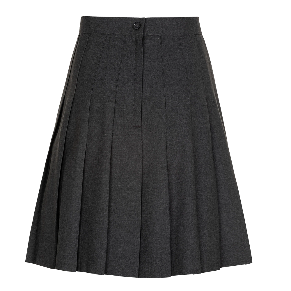 Senior Girls Stitch Down Knife Pleat Skirt Grey