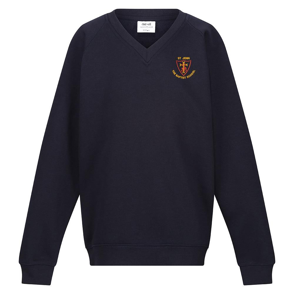 St John The Baptist Primary V-Neck Sweatshirt Navy