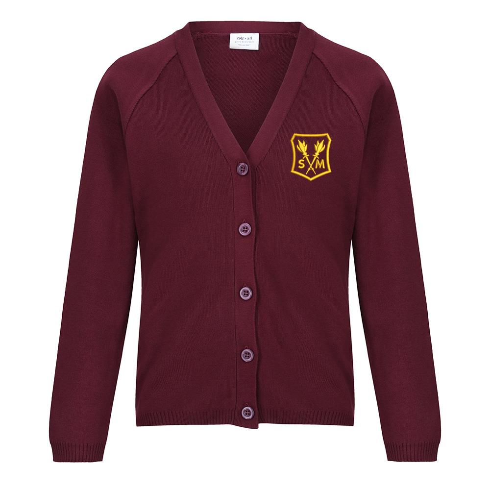 St Marthas Primary 50/50 Cardigan Maroon