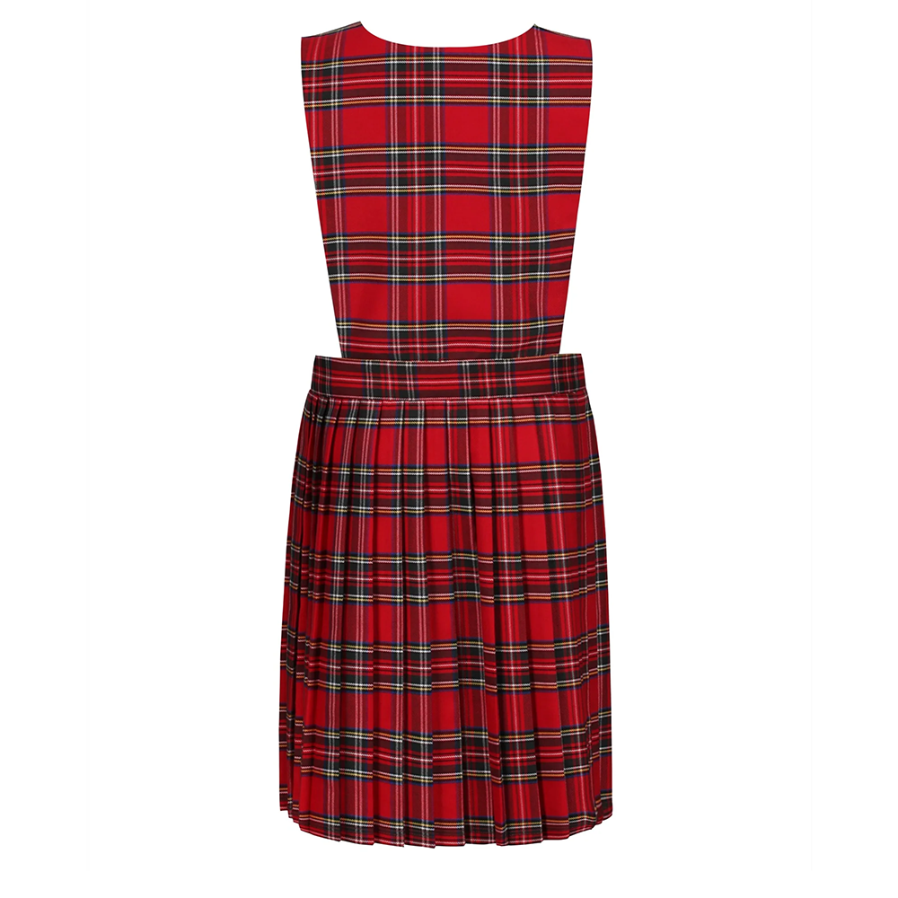 Junior Girls Pinafore Red Tartan