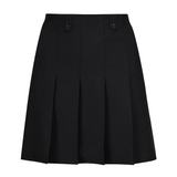 Junior Girls Flower Button Skirt Black