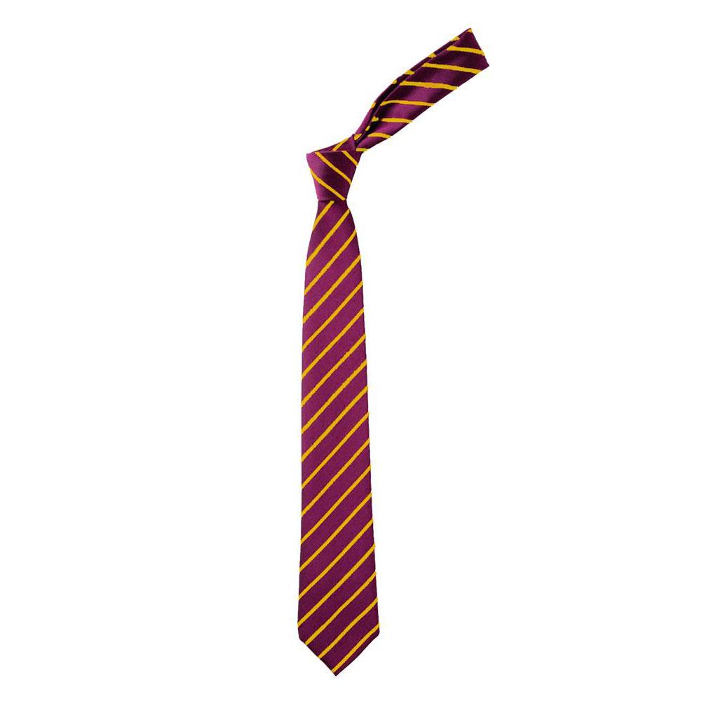 Narrow Stripe Tie Purple/Gold