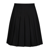Senior Girls Stitch Down Knife Pleat Skirt Black