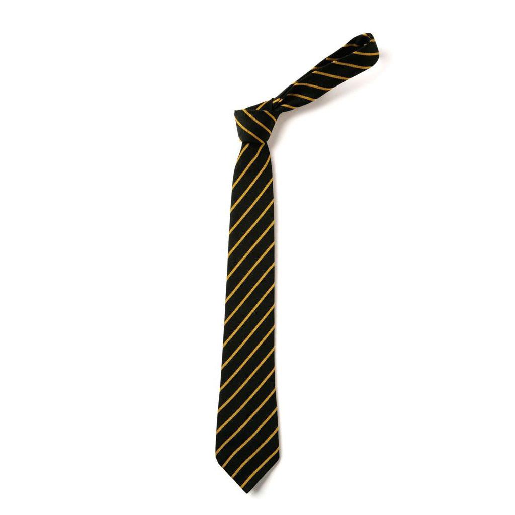 Narrow Stripe Tie Black/Gold