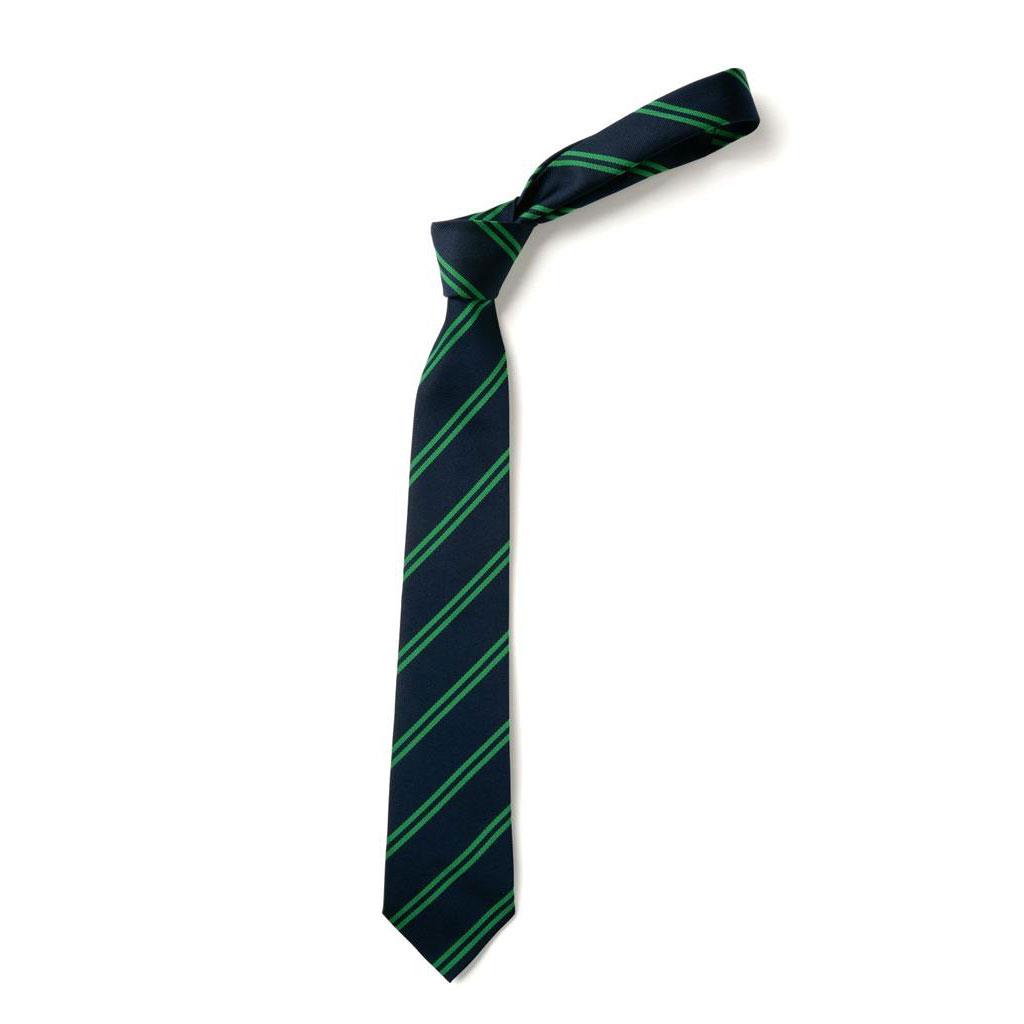 Twin Stripe Tie Navy/Lime
