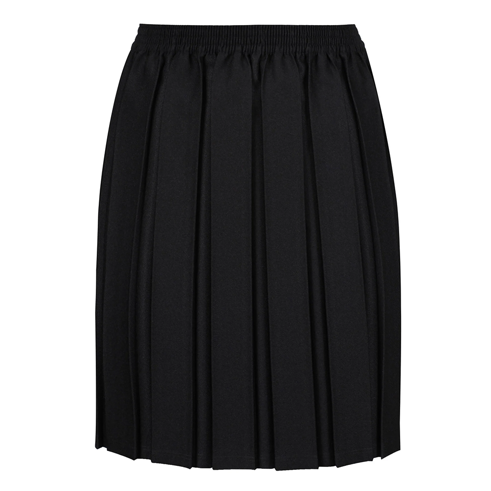 Junior Girls Box Pleat Skirt Black
