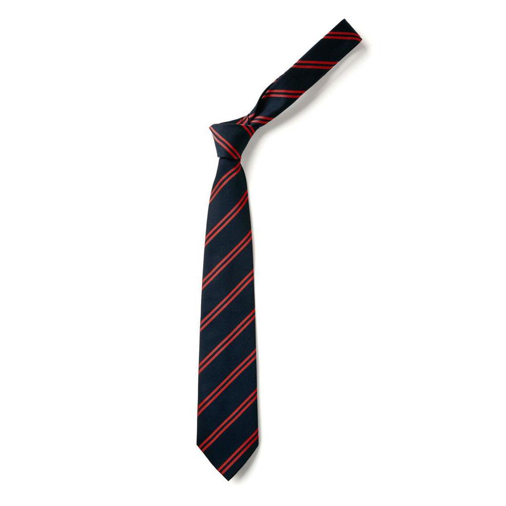 Twin Stripe Tie Navy/Red