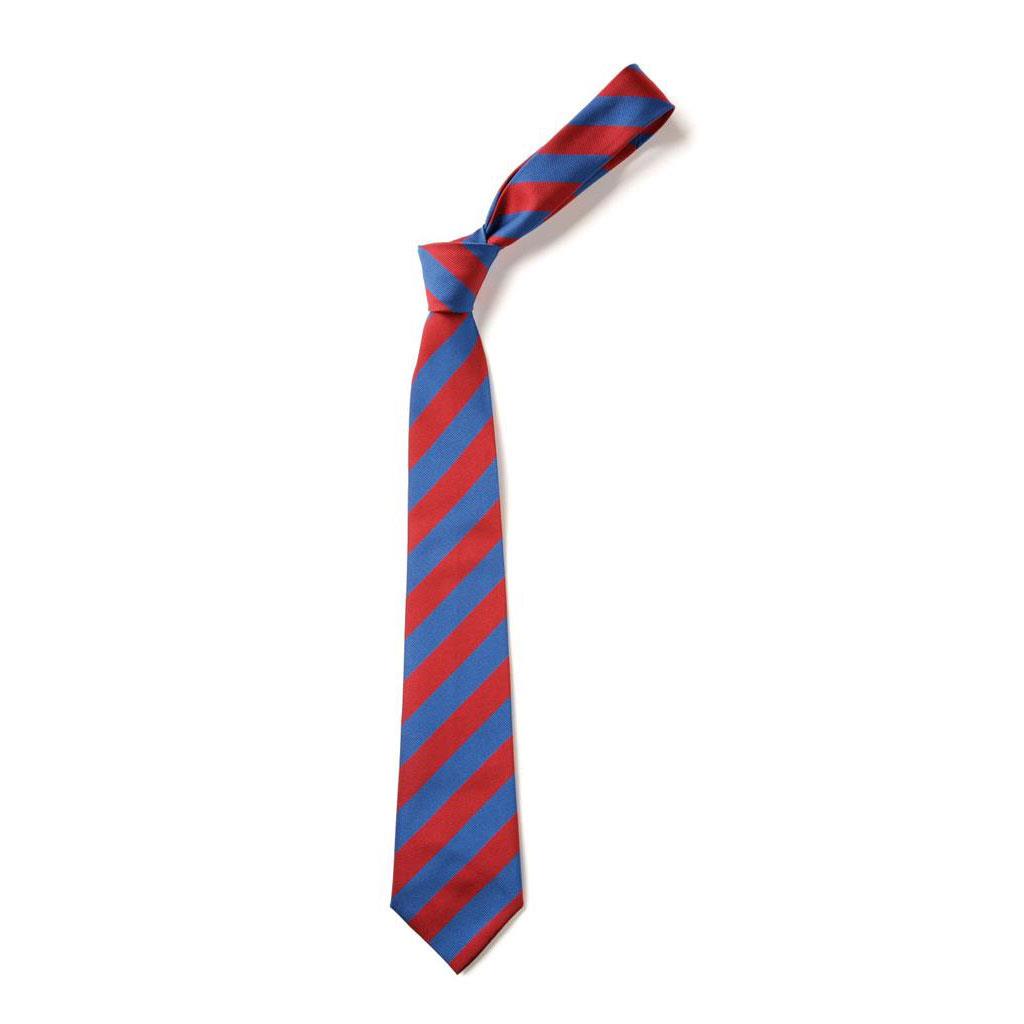 Wide Stripe Tie Red/Cobalt