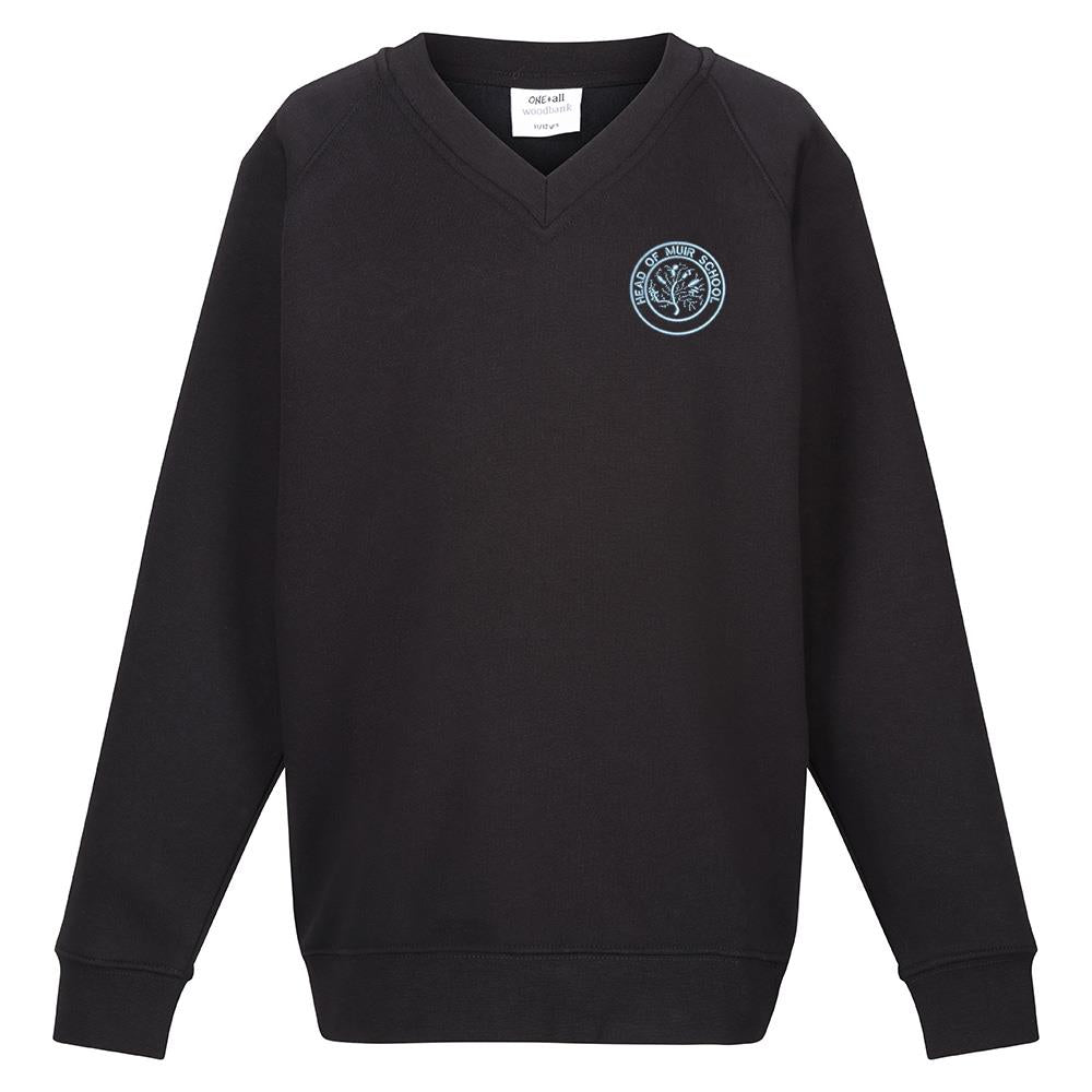 Head of Muir Primary V-Neck Sweatshirt Black (Primary 7)