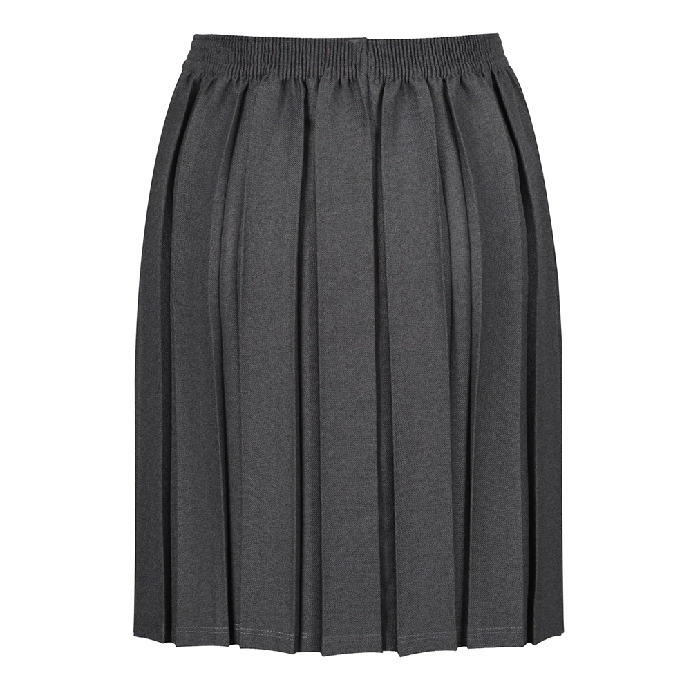 Junior Girls Box Pleat Skirt Marl Grey