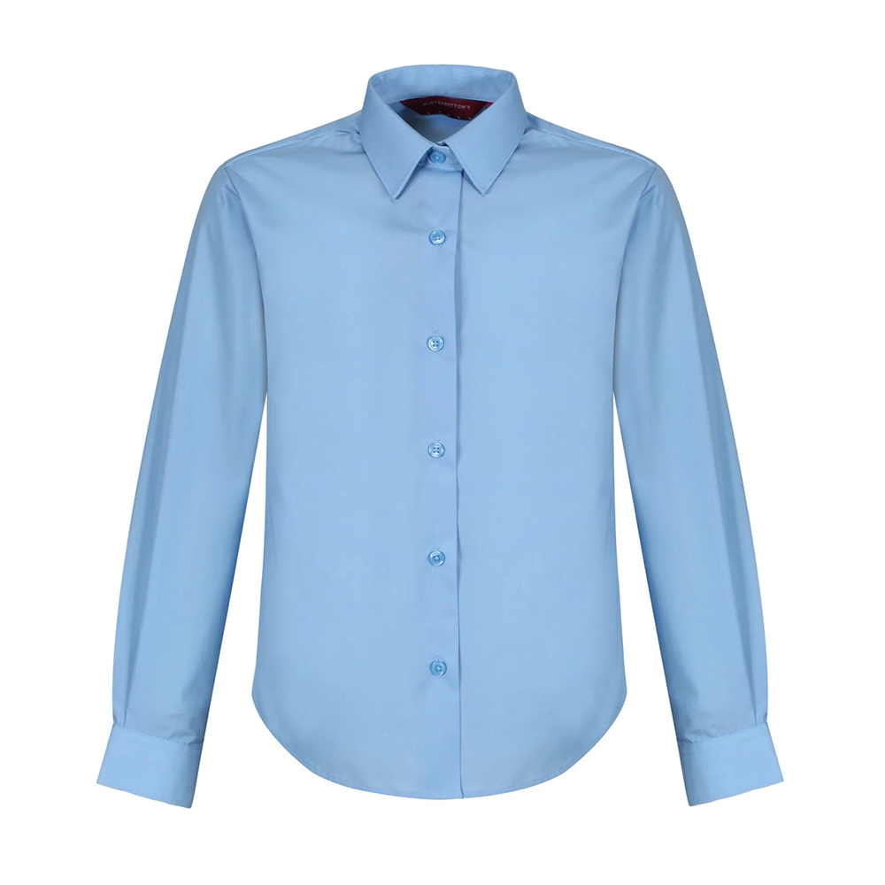 Girls Twin Pack L/S Non Iron Regular Fit Blouse Blue