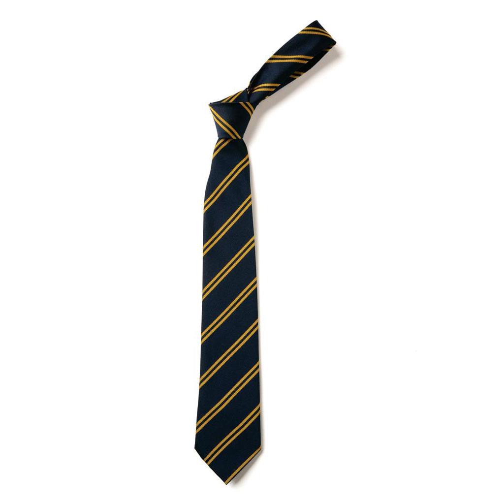 Twin Stripe Tie Navy/Gold