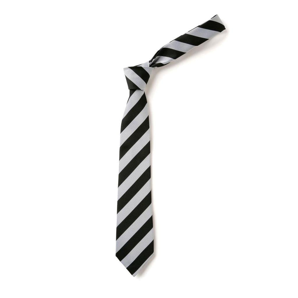 Wide Stripe Tie Black/White