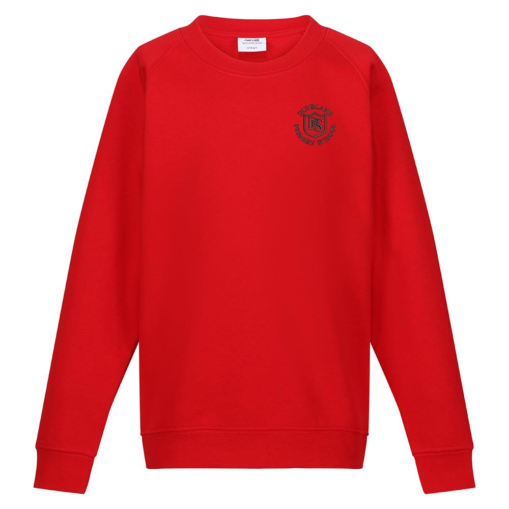 Dunblane Primary Crew Neck Sweatshirt Red