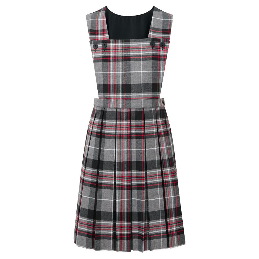 Prestwick Tartan Pinafore Grey