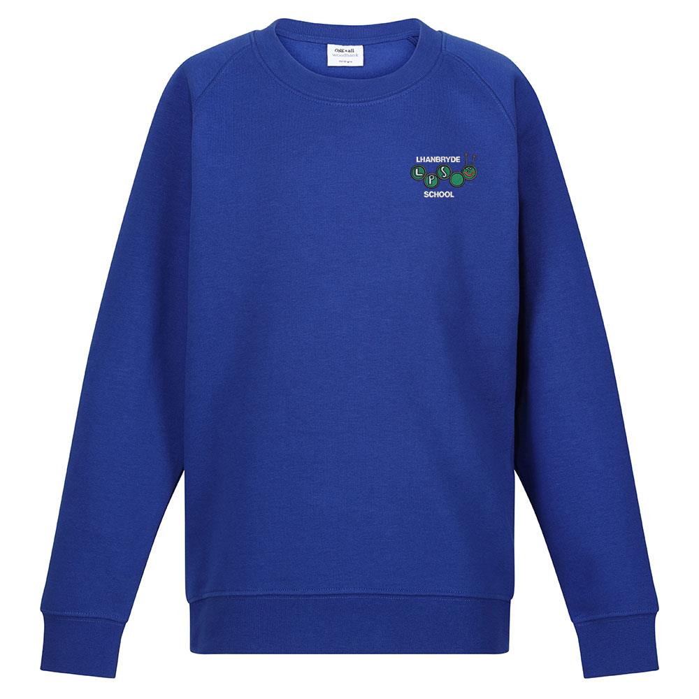 Lhanbryde Primary Crew Neck Sweatshirt Royal (P1-3)