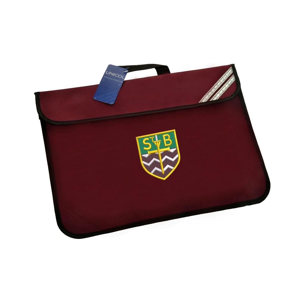 St Barbaras Primary Book Bag Maroon