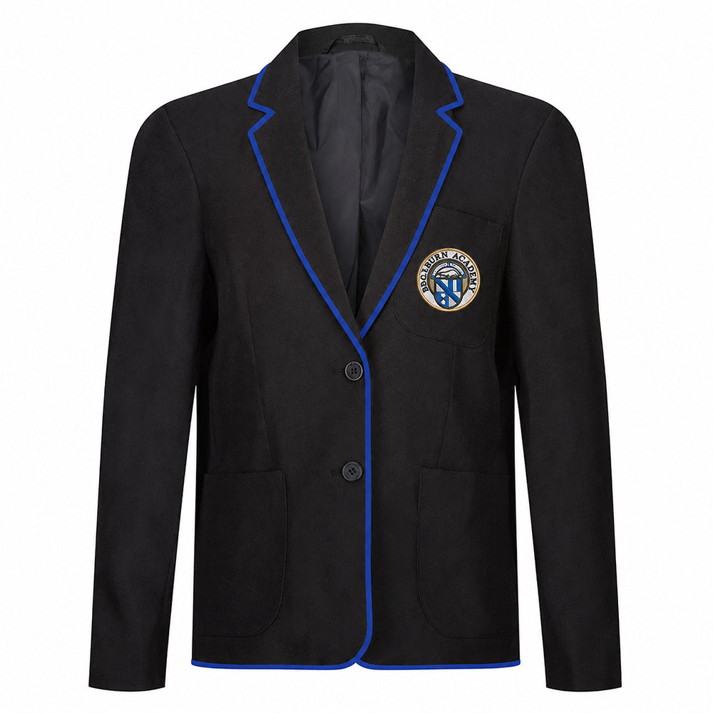 Broxburn Academy Boys Poly Braided Blazer Black/Royal