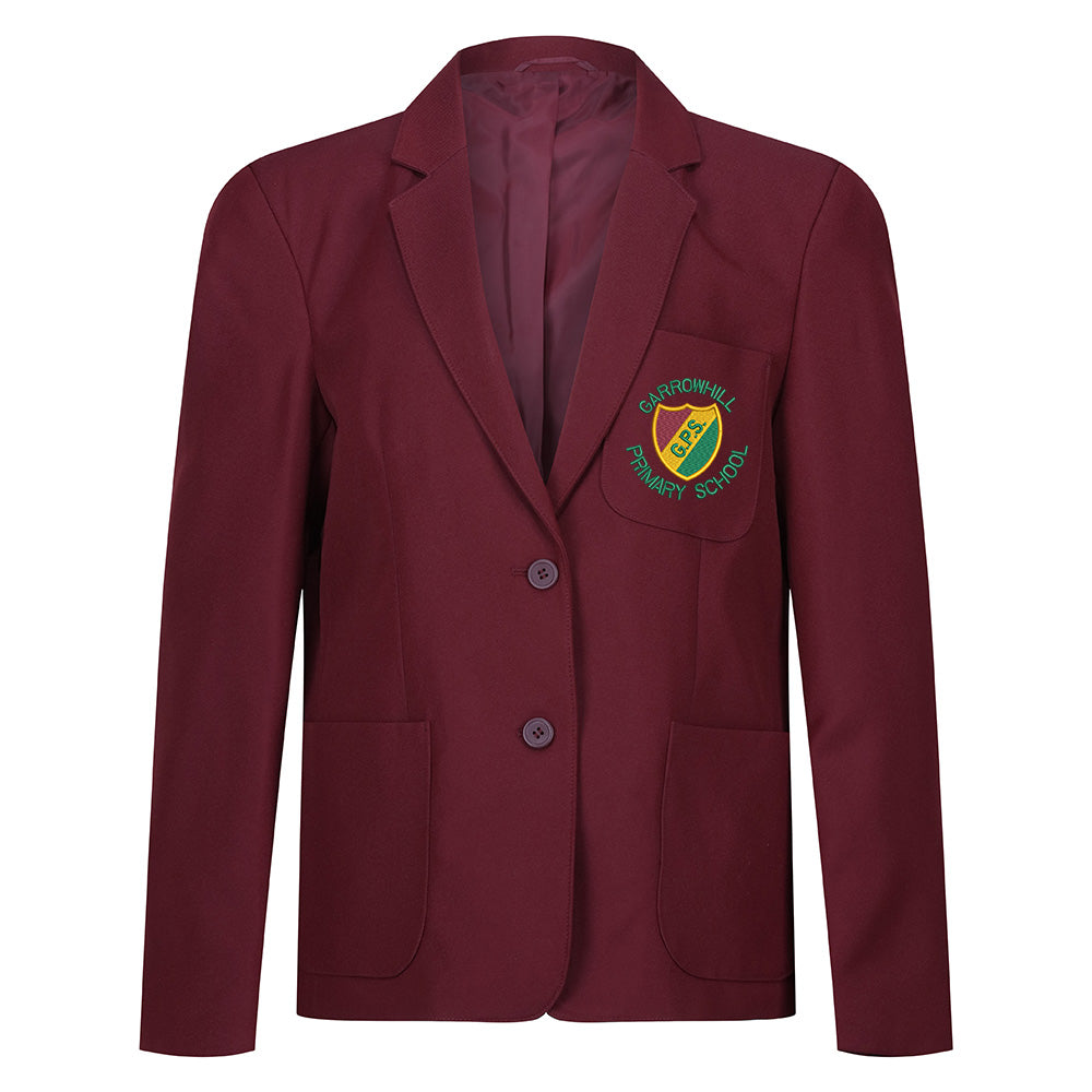 Garrowhill Primary Girls Poly Blazer Maroon