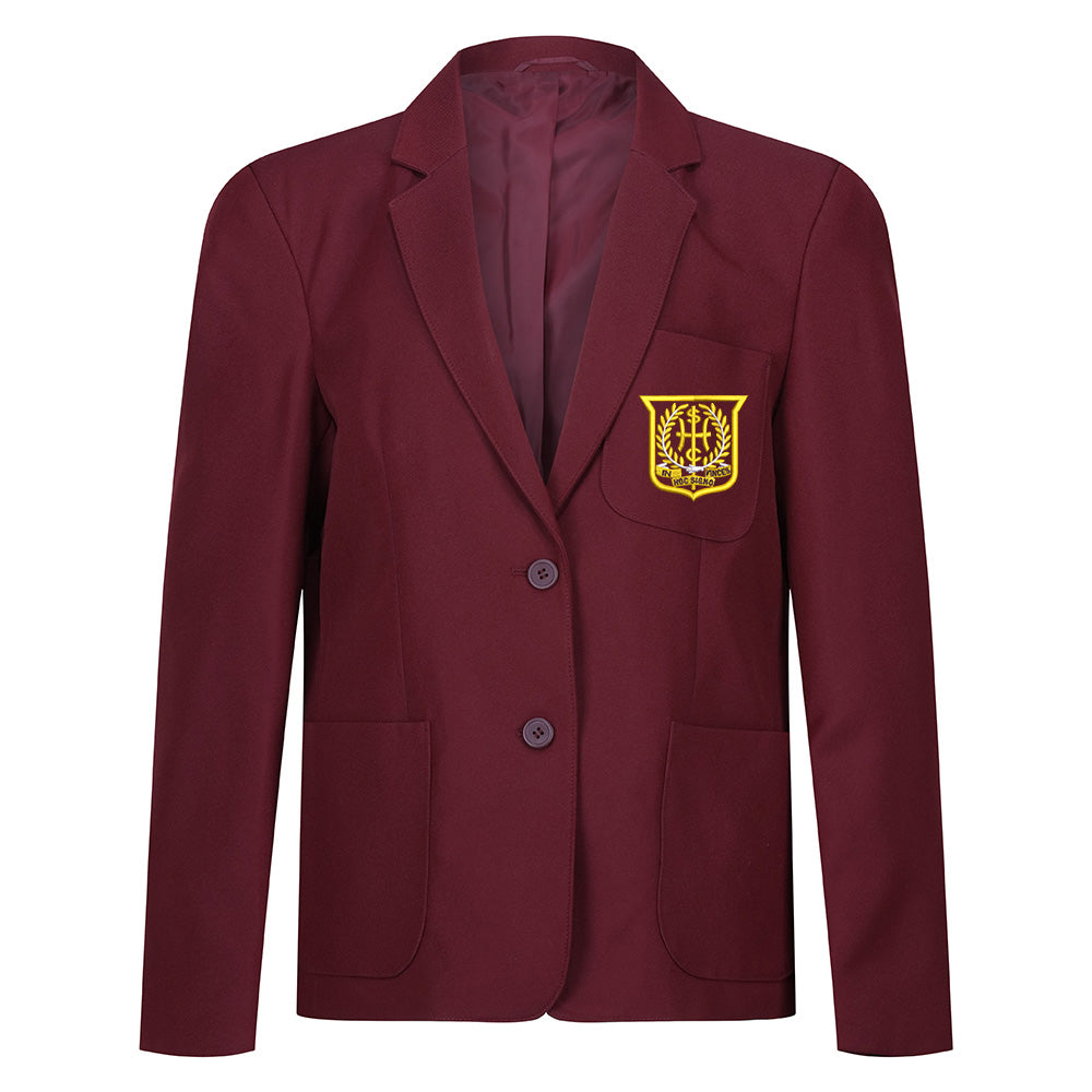 Holycross Primary Girls Poly Blazer Maroon