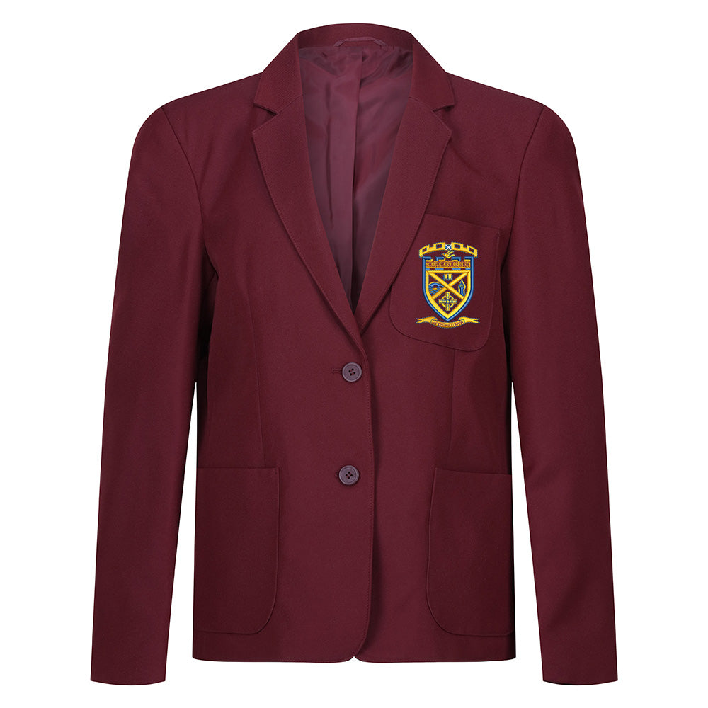 St Modans High Girls Poly Blazer Maroon