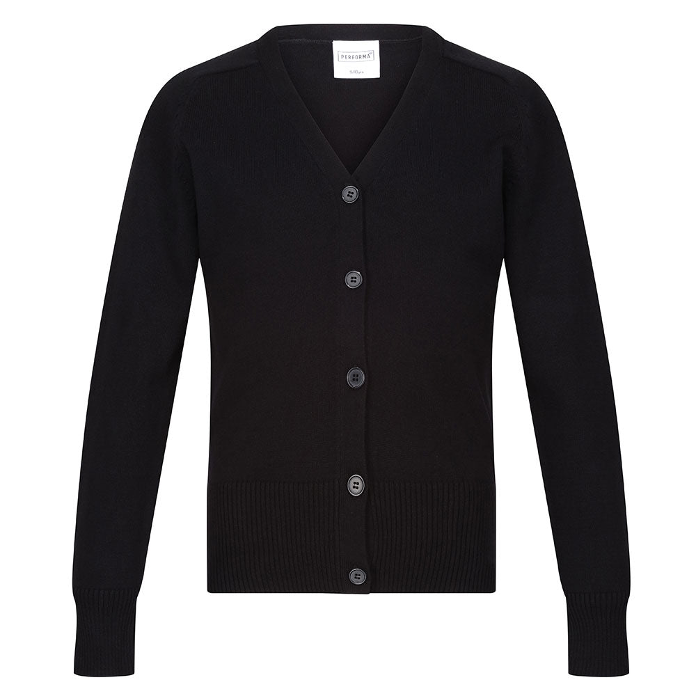 Broxburn Academy Girls Cotton Cardigan Black