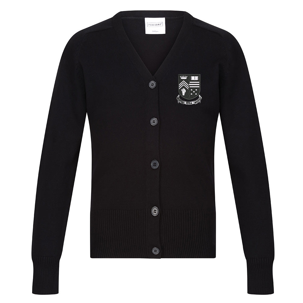 Dunblane High Girls Cotton Cardigan Black