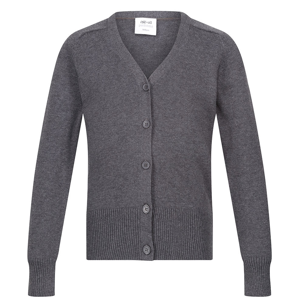 Holyrood Secondary Girls Cotton Cardigan Grey